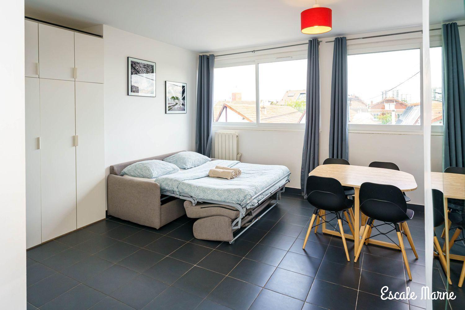 Escale-Marne Fr - 102 - Free Parking - Free Luggage Storage - All Equipped - Linen Included - Washing Machine - 10Mn Walk Metro 8 - Rer A - Panoramic View - From 1 To 4 Guests Maisons-Alfort Extérieur photo