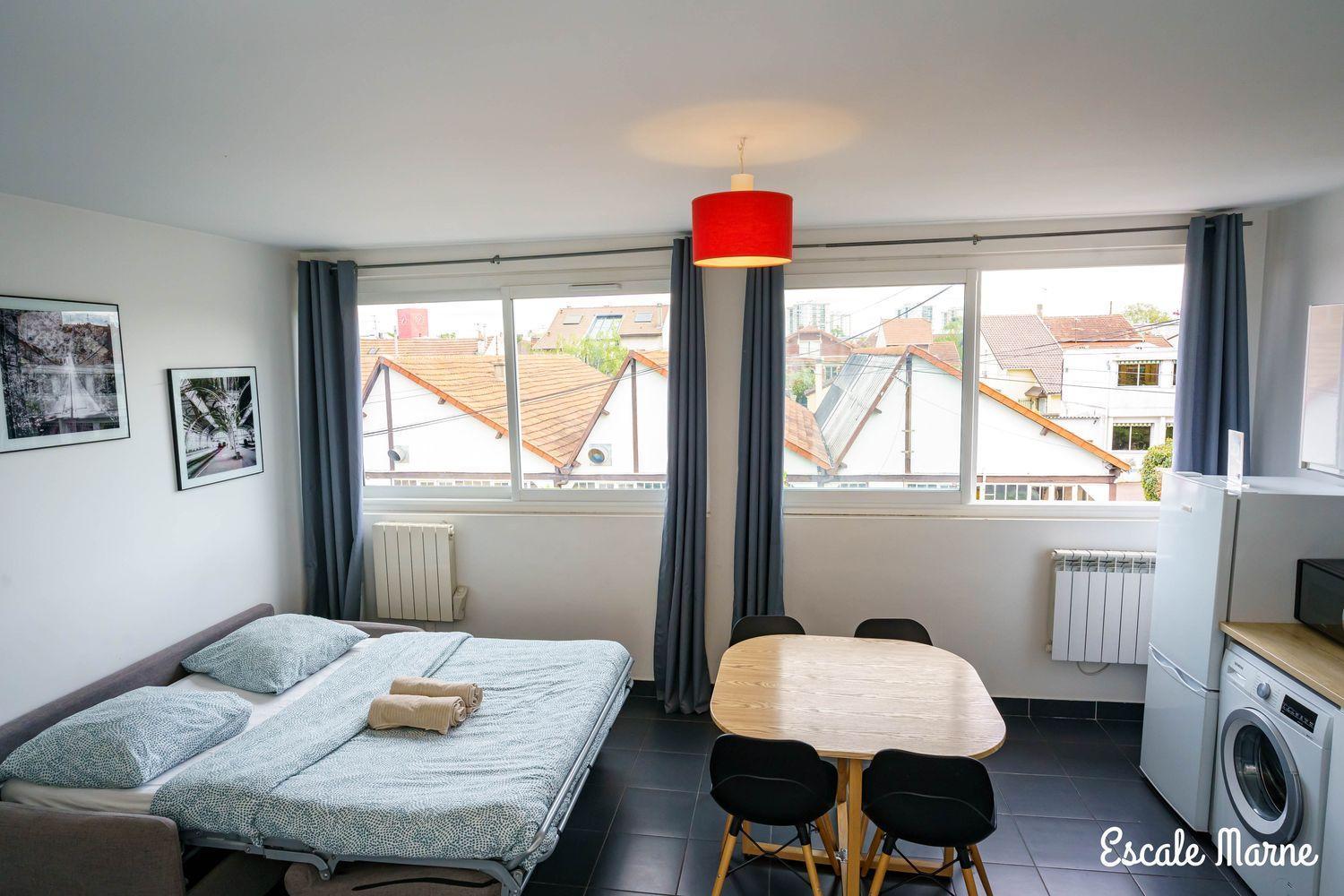 Escale-Marne Fr - 102 - Free Parking - Free Luggage Storage - All Equipped - Linen Included - Washing Machine - 10Mn Walk Metro 8 - Rer A - Panoramic View - From 1 To 4 Guests Maisons-Alfort Extérieur photo